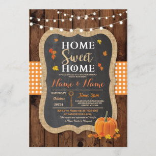 Häuserwärmung Sweet Zuhause Fall Chalk Pumpkin Ein Einladung