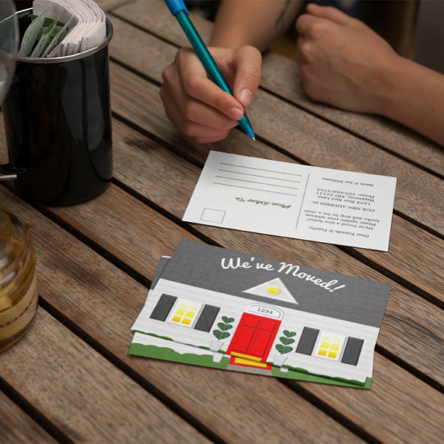 Hausfassade Neue Adresse Postkarte (Von Creator hochgeladen)