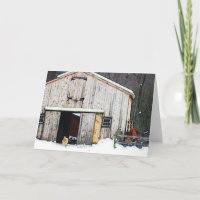 Hausfrau im Winter Note Card