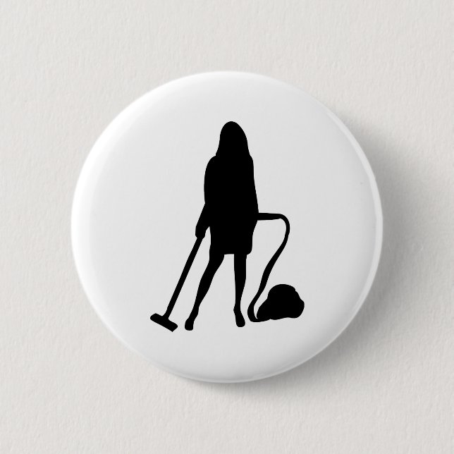 Hausfrau - Staubsauger - Reinigung Button (Vorderseite)