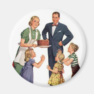 Hausfrau und Familie Magnet