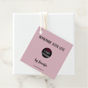 Hausgemacht mit Liebe Berufliche Dusty-Rose Geschenkanhänger