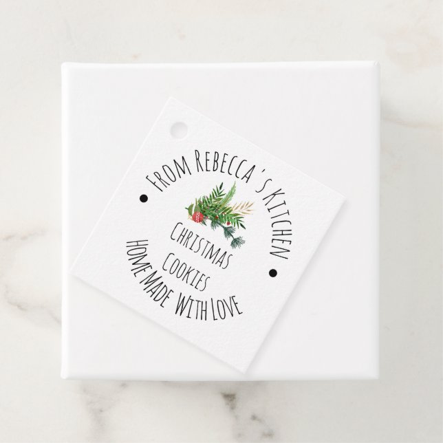 Hausgemacht mit Liebe Rustikale Weihnachtskekse Geschenkanhänger (Beispiel)