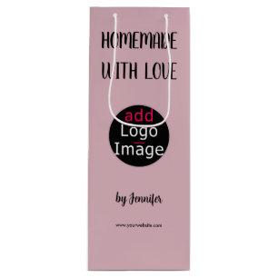 Hausgemacht mit Liebe Stilvoll dedizierte Rose Ros Geschenktüte Für Weinflaschen