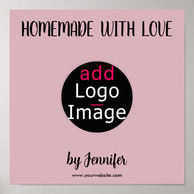 Hausgemacht mit Liebe Stilvoll dedizierte Rose Ros Poster (Vorne)