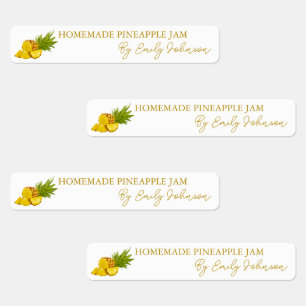 Hausgemachte Ananas-Konfitüre Etiketten