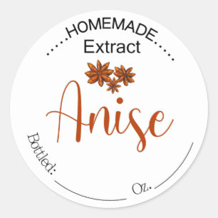 Hausgemachte Anise Extract-Kennzeichnung, Food-Aro Runder Aufkleber