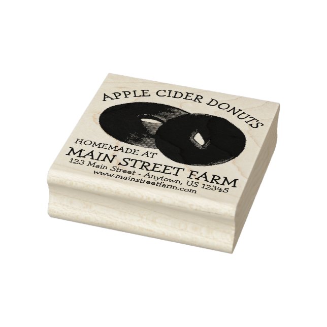 Hausgemachte Apfelwein Apfelwein Donuts Doughnut F Gummistempel (Stempel)