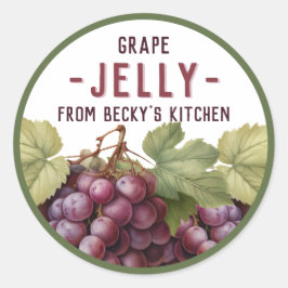 Hausgemachte Aufkleber für Rote Traube Jelly Canni