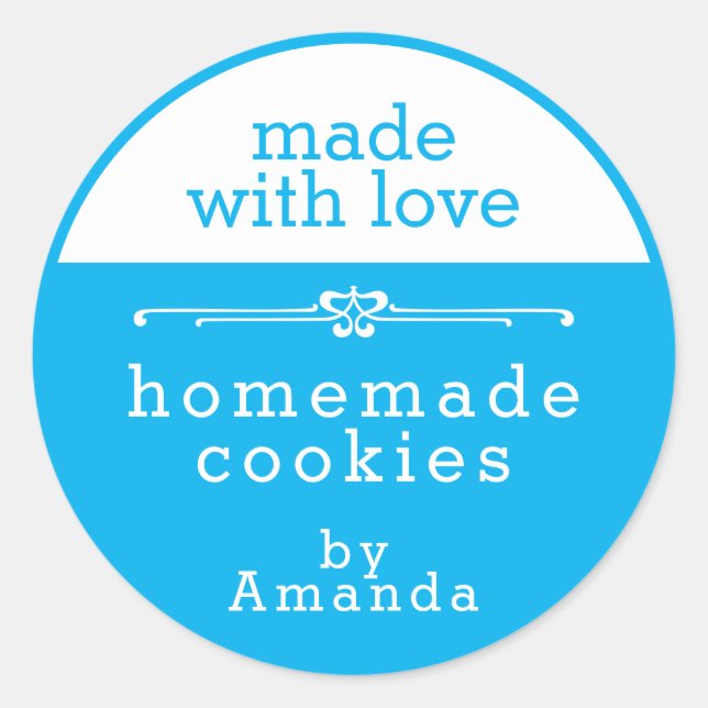 hausgemachte Backwaren Cookies Runder Aufkleber (Vorderseite)