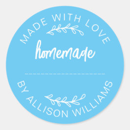Hausgemachte Backwaren Marmelade Cookies Sky Blue Runder Aufkleber