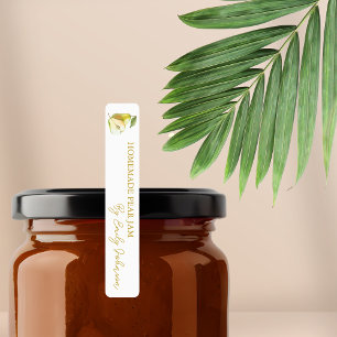 Hausgemachte Birnenstaube mit dünnen Siegeln Etiketten