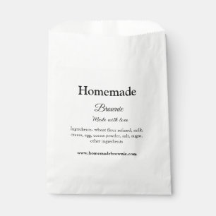 Hausgemachte Brwonie mit Liebe ergänzen Text-Websi Geschenktütchen