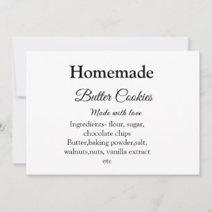 Hausgemachte Butterkekse aus Liebe fügen Text hinz Einladung