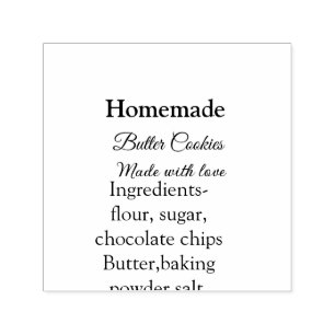 Hausgemachte Butterkekse aus Liebe fügen Text hinz Permastempel