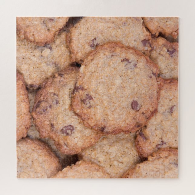 Hausgemachte Chocolate Chip Oatmehl Cookies (Horizontal)