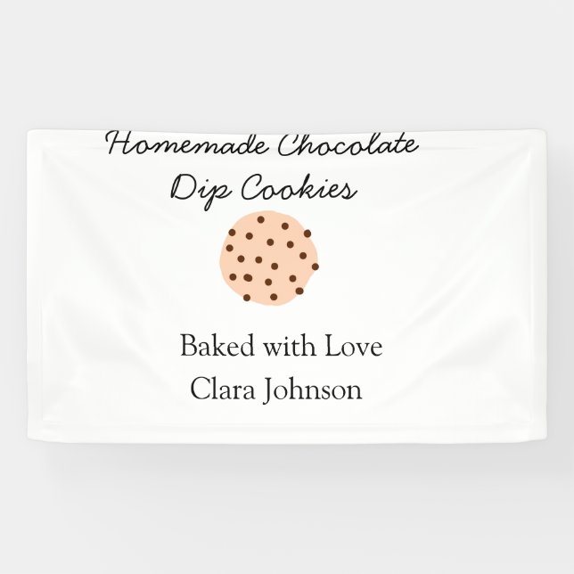 Hausgemachte Cookies fügen Ihren eigenen Textnamen Banner (Horizontal)