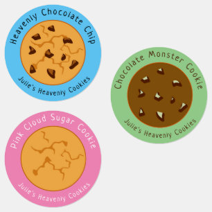 Hausgemachte Cookies Kreative Verpackungskonzept Etiketten