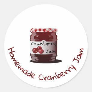 Hausgemachte Cranberry-Marmelade-Aufkleber Runder Aufkleber