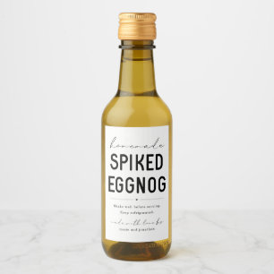 hausgemachte Eggnog Flasche Weinetikett