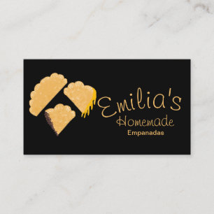 Hausgemachte Empanadas Business Hand gezogen Schwa Visitenkarte