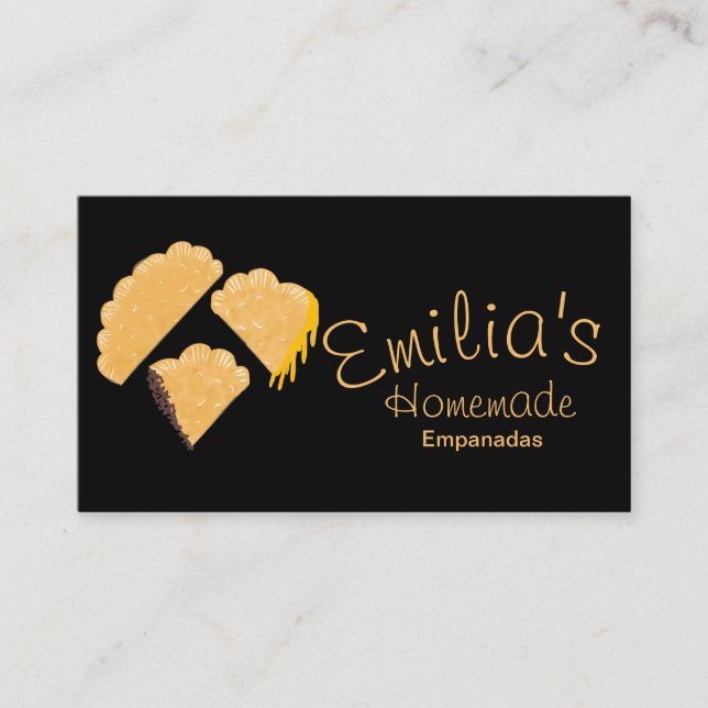 Hausgemachte Empanadas Business Hand gezogen Schwa Visitenkarte (Vorderseite)