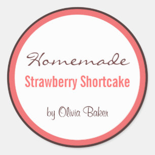 Hausgemachte Erdbeere Shortcake von Runder Aufkleber
