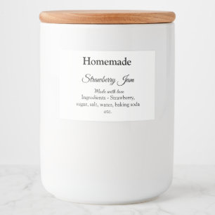 Hausgemachte Erdbeermarmelade mit Liebe fügen Text Lebensmitteletikett