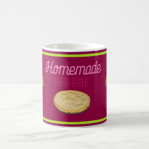Hausgemachte, frisch gebackene Apfelkuchen Kaffeetasse