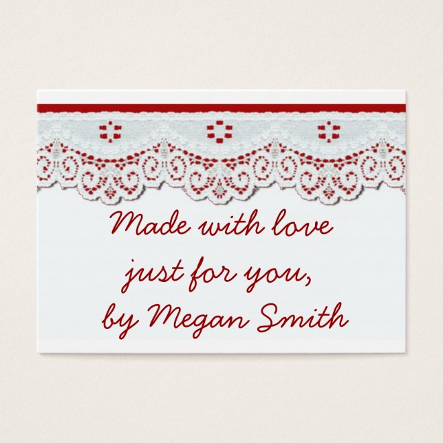 Hausgemachte Geschenkgehäuse Tags Vintag Retrolook (Vorderseite)