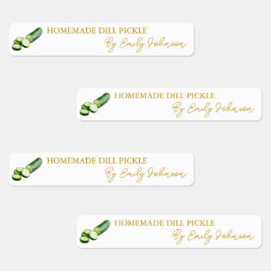 Hausgemachte Gurke Dill Pickle Thin Label Etiketten