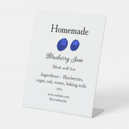 Hausgemachte Heidelbeermarmelade aus Liebe fügen T Sockelschild