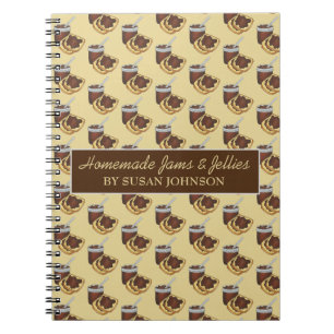 Hausgemachte Jams Jellies Apple Butter Dosenband Notizblock