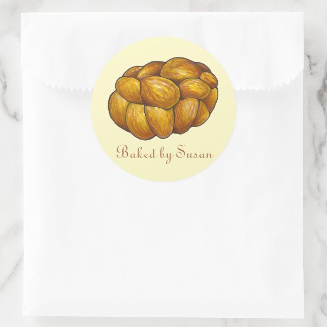 Hausgemachte jüdische Challah-Brotlaibe, gebacken  Runder Aufkleber (Tasche)