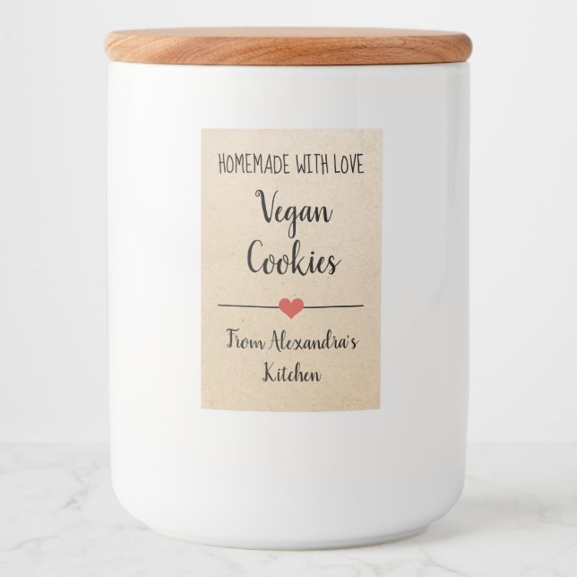 Hausgemachte KraftCookies Lebensmitteletikett (Vorderseite)