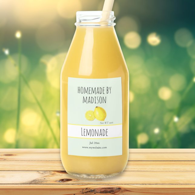 hausgemachte Lemonade-Labels Lebensmitteletikett (Von Creator hochgeladen)