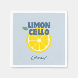 Hausgemachte Modern Blue Liebe Limoncello Liquor Serviette