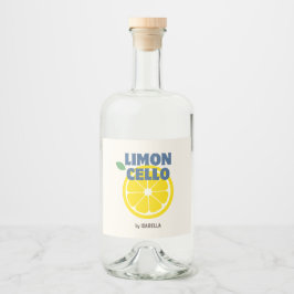 Hausgemachte Modern Creme Liebe Limoncello Liquor Alkoholflaschenetikett