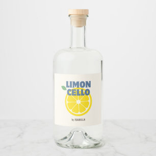 Hausgemachte Modern Creme Liebe Limoncello Liquor Alkoholflaschenetikett