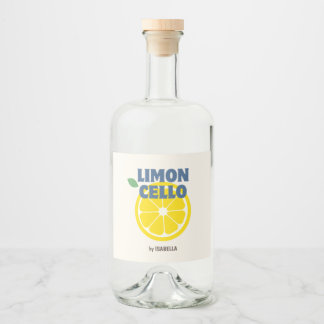 Hausgemachte Modern Creme Liebe Limoncello Liquor Alkoholflaschenetikett