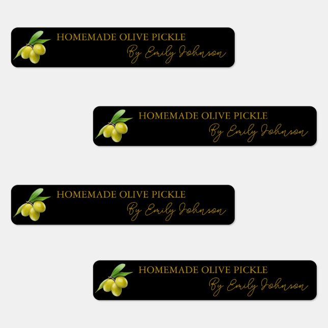 Hausgemachte Olive Pickle Thel Label Etiketten (Gruppe)