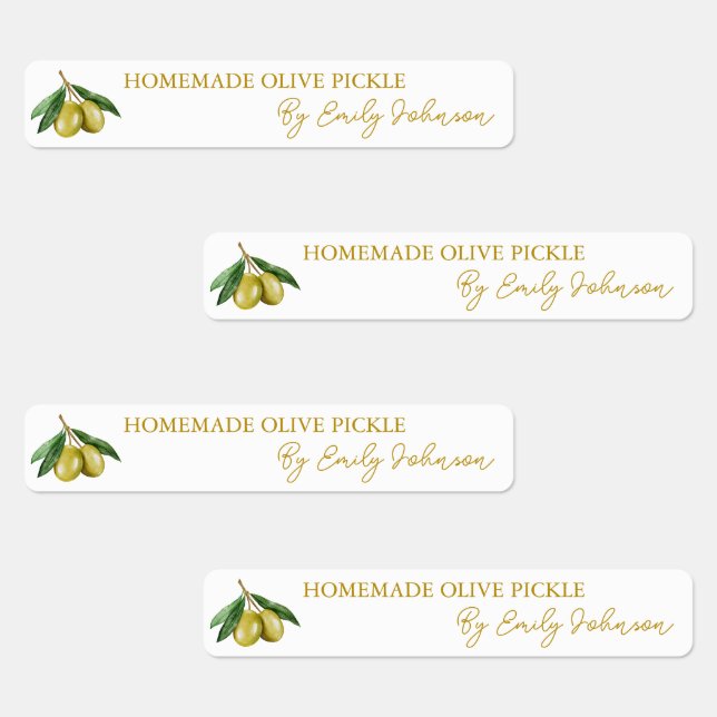 Hausgemachte Olive Pickle Thel Label Etiketten (Gruppe)