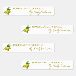 Hausgemachte Olive Pickle Thel Label Etiketten