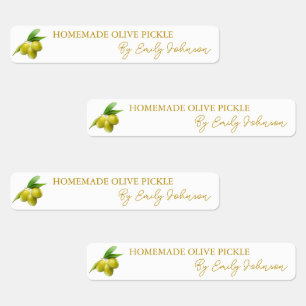 Hausgemachte Olive Pickle Thel Label Etiketten