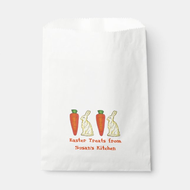 Hausgemachte Osterkerze Bunny Rabbit Carrot Lecker Geschenktütchen (Vorderseite)