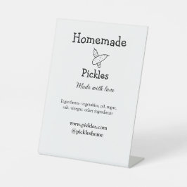 Hausgemachte Pflücke aus Liebe ergänzen Textseite Sockelschild