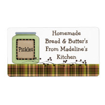Hausgemachte Pickle Jar Labels (kundenspezifisch)