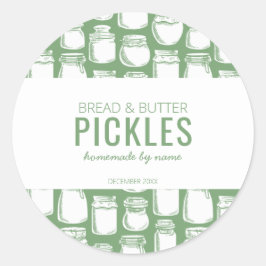 Hausgemachte Pickle Round-Aufkleber Runder Aufkleber