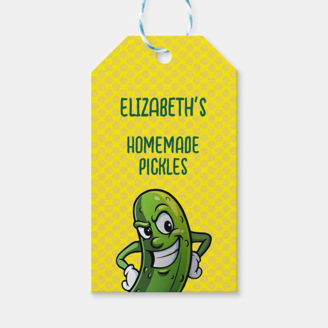Hausgemachte Pickles Geschenkanhänger (Vorderseite)