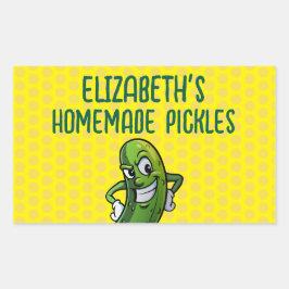 Hausgemachte Pickles Rechteckiger Aufkleber